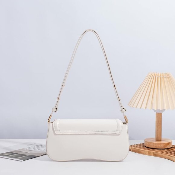 Women's White Joy Shoulder Bag  Ladies Fashion Handbag for Daily & Travel Use - Picture 6 of 7